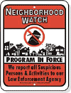 neighborhood watch program placard