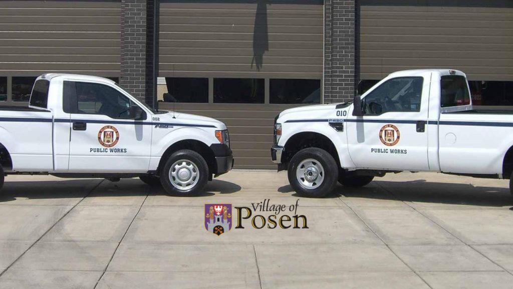 The new trucks will update an aging fleet of vehicles. Purchased were a 2010 Ford F-150 and a 2010 Ford F-250 which will be equipped with a 7 ft. snow plow.